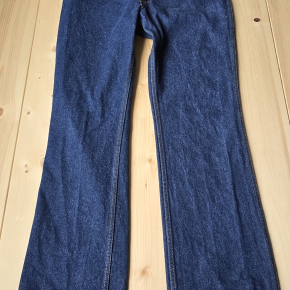 Vintage Lee Rider Denim Dark Wash Blue Jeans Mens 36.5X34 - Picture 5 of 11